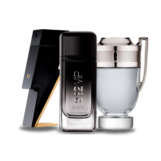 Промоционален пакет: 3 парфюма – Carolina Herrera Bad Boy, Carolina Herrera 212 VIP Black и Paco Rabanne Invictus 100ml
